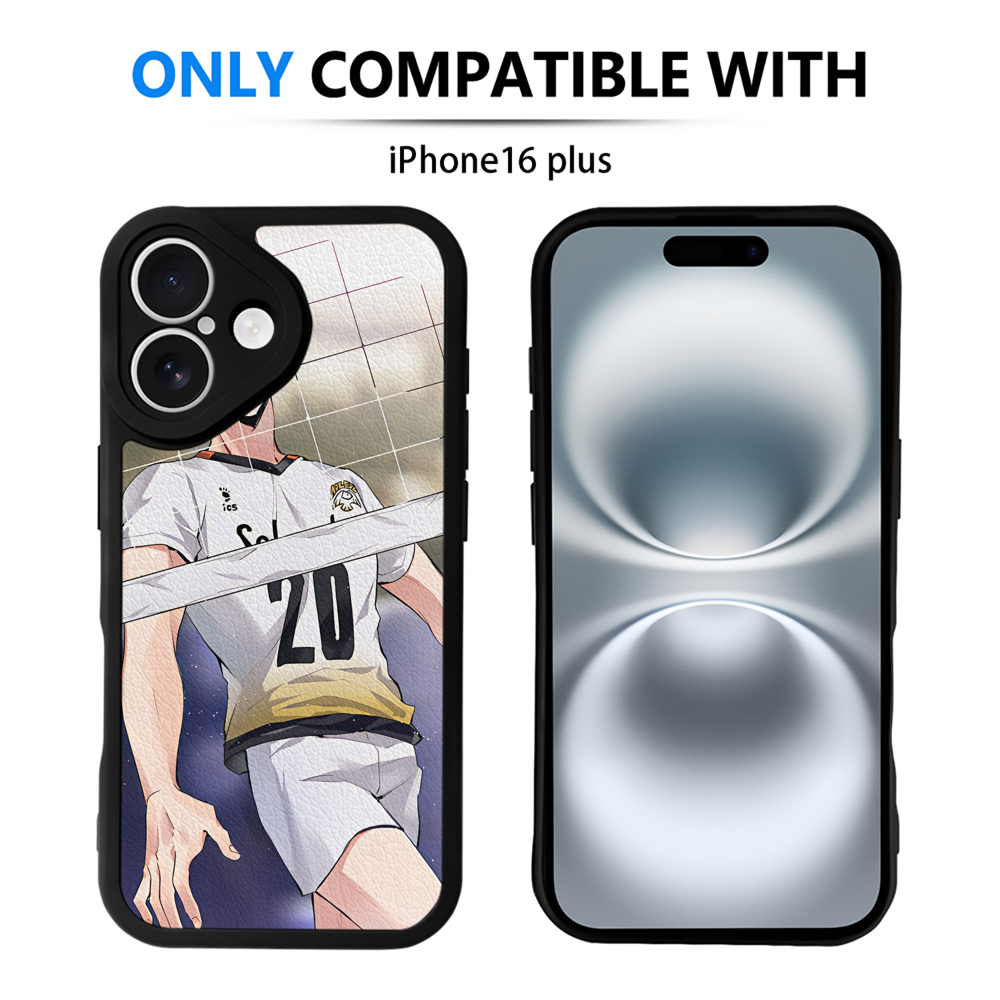 （画像用） ハイキュー!! Haikyu!! 【iPhone 16シリーズ対応】シリコンスマホケース（レザー調） 材質：シリコン